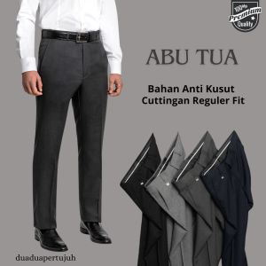 Duaduapertujuh Celana Bahan Formal Reguler Pria Celana Kain Panjang Pria Celana Kantoran Pria Reguler Hitam Panjang Celana Formal Pria Standard Celana Formal Regular Pria