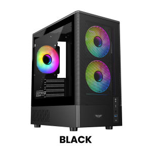 Armaggeddon Aquaron DeepFreeze Duplex 2 ARGB C MATX USB C PC Case with 3 ARGB PC Fan