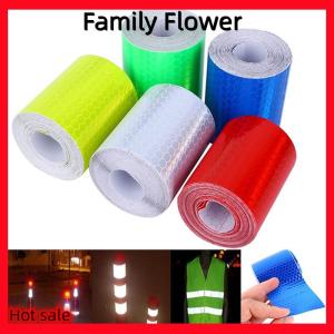 Family Flower Flash Sale เทปสะท้อนแสงติดกระจกรถยนต์1ม. x 5ซม. เทปเตือนความปลอดภัยแบบม้วนสติกเกอร์ติดฟิล์ม