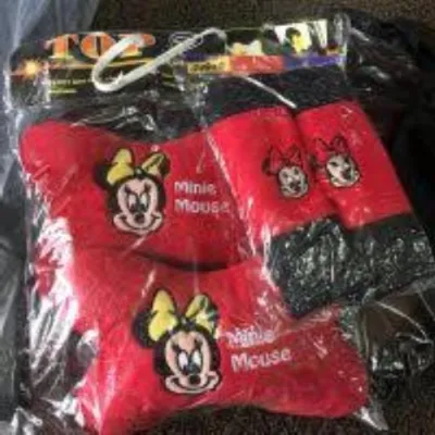 bantal set mobil 2 IN 1 + 3 IN 1 minie mouse merah headrest mobil termurah sandaran kepala leher empuk grosir reseller ready stock medan sarung seatbelt keren hiasan interior mobil anti pegal capek agya ayla xpander mobilio sigra calya avanza xenia innova