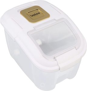 Zetiling Airtight Rice Storage Container Bulk Food Contain Ner Bin with Measuring Cup for Rice Flour CerealFood Storage (Green #13)