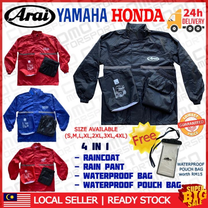 Yamaha / Honda /Arai R3 Raincoat PREMIUM QUALITY DOUBLE Layer (S - 4XL ...