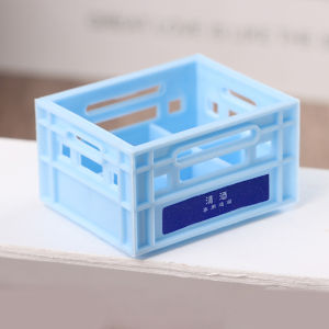 YAFEN 1:12 Dollhouse Miniature Basket Drink Storage Basket Beer Cofee Basket Model Kitchen Decor Toy Doll House Accessories