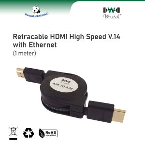 WIRETEK WH96 High Speed HDMI Retractable Cable with Ethernet (1m) [Stock Clearance]