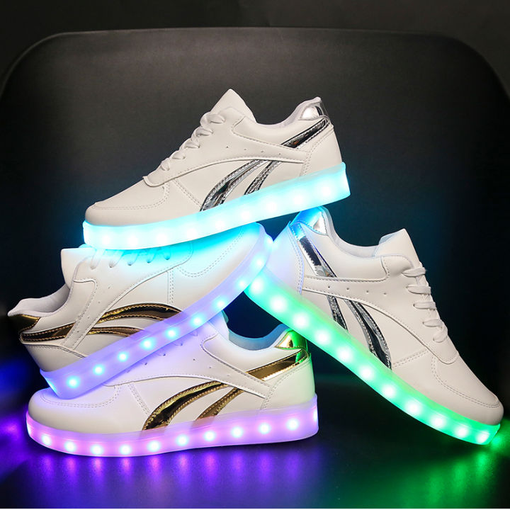Fashion luminous couple shoes, luminous shoes, USB charging, LED