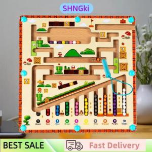 SHNGki 1 Set Color Matching Montessori Toy Magnetic Color And Number Maze Learning Education Toys Concentration Training For Child Gift