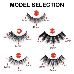 Four Season Beauty Shop New 4 Pairs Eyelashes With Glue and Tweezer 10 Styles Mink Lashes 3D False Eyelash Starter Kit Package