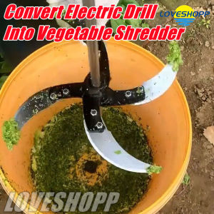 Handheld Electric Drill Converted To Vegetable Shredder Electric Vegetable Cutter For Chicken Duck And Goose Farmers Small Blade Grass Cutter