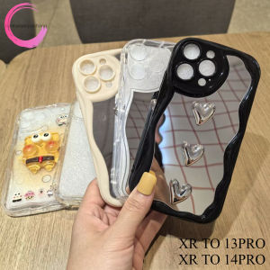 Customized Phone Case For iPhone XR turned to 13Pro Hard Case for XR Modified to 14Pro  XR ke 13PRO Transparent Protect Back Cover