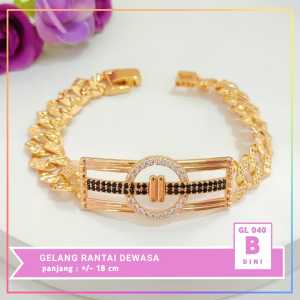 Cute Jewelry Gelang Dewasa Rantai Pita Permata Perhiasan Xuping Wanita Lapis Emas GL 040