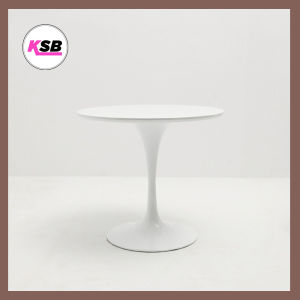[ยอดนิยม] โต๊ะกลมโมเดิร์น โต๊ะกลมขาว มินิมอล สไตล์ยุโรป สีขาว หรู มีสไตล์ MT-02
