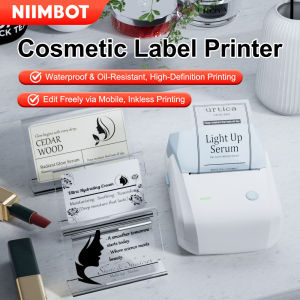 NIIMBOT B1 Portable Label Printer For Makeup Skincare Organisation Waterproof Oilproof Labels Bluetooth Mobile