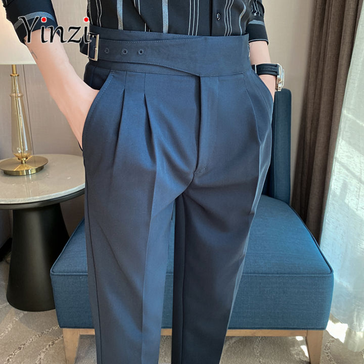 Premium Photo | Third hand belt male trousers and hands in pockets close up  if you need help fashion accessory potency and male health reliable leather  belt under protection locked inside take