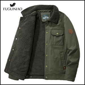 FUGUINIAO Áo Khoác Gió Chiến Thuật Quân Đội Cho Nam Áo Khoác Giữ Nhiệt Mới Mùa Đông Cho Nam Áo Khoác Thường Ngày Thời Trang