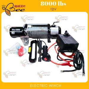 QUEEN BEE 8000lbs Electric Winch 12v Heavy Duty Towing Truck Offroad 4x4 UNIVERSAL Electricwinch L26AUTOPARTS