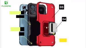 FLOVEME Armor Magnetic Phone Case For Samsung Galaxy Z Flip 3 A73 A32 A22 A21S A13 A12 S20FE S21 S22 Plus S23 S24 Ultra With Ring Anti-fall Shockproof Back Cover