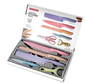 Pisau Set Jerami Stainlees Steel 6in1 / Pisau Dapur Set Keramik