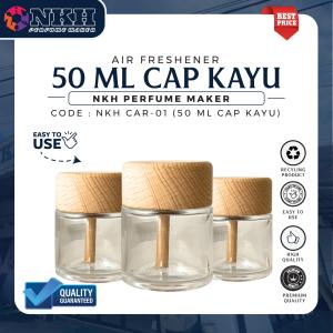 [1PCS] BOTOL KOSONG 50ML CAR PERFUME  CAP KAYU / AIR FRESHENER ( NKHCAR-01 )