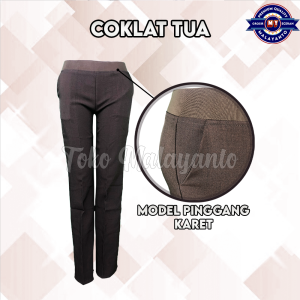 Celana Panjang Wanita Pinggang Karet Polos Pakaian Kerja Formal Kantoran Clana Bahan Cewek Kantor Dewasa Anak Chinos chino 7/8 Salur Garis Slim Fit Highwaist Baggy Pants Tartan Perempuan Korean Style Jas Blazer Cewe Jumbo Big Size Blezer Kulot Cargo Jeans