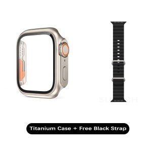 Ốp + Kính cường lực cho đồng hồ Apple 45mm 44mm 42mm 41mm 40mm 38mm iWatch cover 8 7 6 5 4 3 2 1 SE2 SE miếng bảo vệ màn hình với Dây đeo đồng hồ bằng Silicone mềm