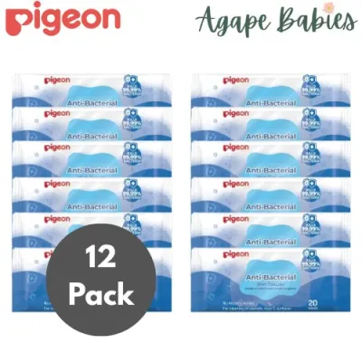[Bundle Of 12] Pigeon Anti-Bacterial Wet Tissue 20s