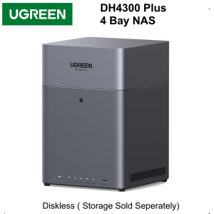 UGREEN NAS DH4300 Plus 4-Bay Desktop NASync 8GB Ram 32GB Emmc Storage  Support Capacity  UpTo 128TB (Diskless) 2 Years Warranty