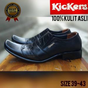 sepatu kickers pantofel kulit 2203 kerja kantor pesta kondangan kulit sapi