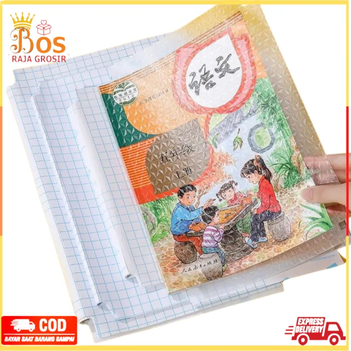 Stiker Sampul Buku Isi 10 Lembar Self-Adhesive Book Cover Waterproof