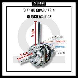 Dinamo Kipas 18 inch Baling Baling Besi GMC ADVANCE TRISONIC OKAYAMA TD