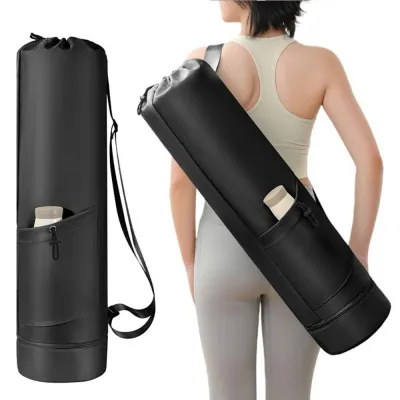 OOG Waterproof Yoga Mat Storage Bag Large Capacity Adjustable Strap Fitness Mat Carrier Portable Drawstring Gym Yoga Bag Workout Gym