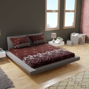 Sprei/spray set katun. motif elegant. Queen-Super king size.