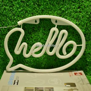 ป้ายไฟLED ป้ายไฟนีออน ป้ายไฟอะคริลิค ป้ายไฟหน้าร้าน " ป้ายไฟ hello" แบบเสียบปลั๊กไฟ ป้ายไฟตกเเต่งร้าน