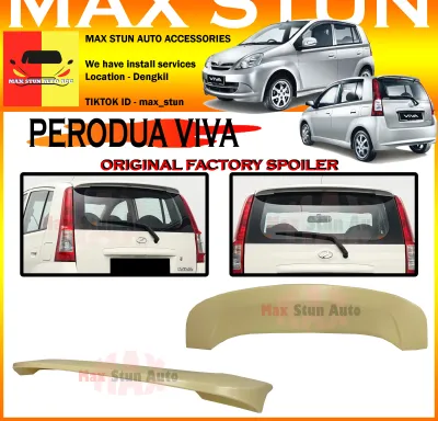 PERODUA VIVA OE LOOK REAR TRUNK SPOILER VIVA 850 OE SPOILER GLASS SPOILER ROOF WING VIVA FIRST MODEL SKIRT LIP BODYKIT