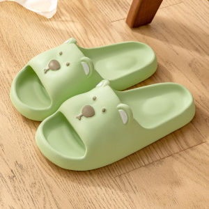 EVA Slippers For Children And Parents Cute Cartoon Indoor Home Use Non-Slip Bathroom Bathing Slippers For Men And Women Summer Cool Slippers