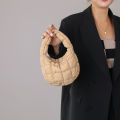 Korean Fashion Micro Cloud Bag Handbag Cotton-Padded Handbag Rhombus Embroidery Beg Tangan Gelembung Wanita Gift Bag云朵包. 