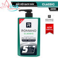 [HCM]DẦU GỘI SẠCH GÀU DƯỠNG DA ĐẦU ROMANO CLASSIC 5 IN1 650G. 