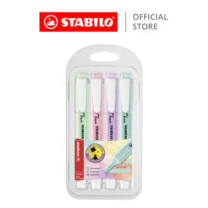 STABILO swing cool Pastel Highlighter Pen and Text Marker with Pocket Clip for Students (4/6/8 colours)