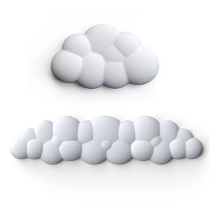 Cloud Shaped Mouse Pad Wrist Support Keyboard Wrist Rest Soft Leather Memory Foam Cushion for Computer Laptop Keyboard