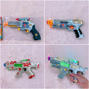 Pistol Shooter Gun Toys with Lighting & Sound Shoot Blaster Flash Light Toy Gun for Kids Toys Mainan Anak Pistol