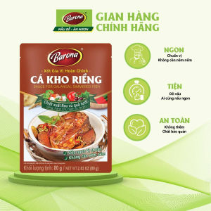 Combo 3 gói Gia Vị Cá Kho Riềng Barona 80g ướp ngon chuẩn vị không cần nêm nếm