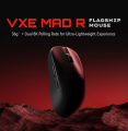 VXE MAD R Series เมาส์เกมมิ่งไร้สาย 8K น้ำหนักเบา แบตในตัว 30000DPI Sensor PAW3395/PAW3950 Standard. 