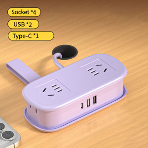 【 24 hours delivery】 Mini Power Strip PD 30W with 3 USB Ports 2 Outlet Portable Flat Plug Strip with 135cm Small Extension Cord No Surge Protector for Cruise Ship Essential Universal Specification