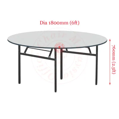 Round Folding Table / Foldable Table / Banquet Table / Meja Banquet Bulat / Meja Lipat / Meja Makan