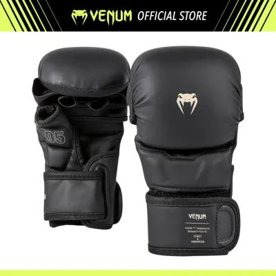 VENUM Impact Evo Sparring MMA Gloves | Black | S-XL