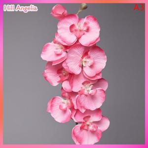 [Hill Angelia] 8-Heads Artificial Butterfly Orchid 3D Phalaenopsis Simulation Flower Real Touch Plants Wedding Home Christmas Decoration