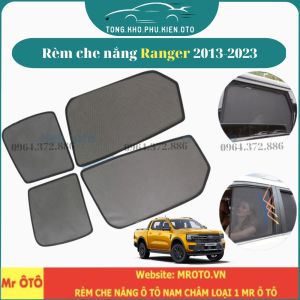Rèm Che Nắng Xe Ranger 2014-2021-2022-2023-2024 - Hàng Loại 1 Mr Ô Tô vải dày chống nắng tốt dễ lắp đặt vừa khít - Gờ cao su