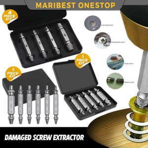 4pcs Screw Extractor Set Broken Bolt Remover | Speed Out Drill Bit | Penanggal Skru Rosak | 断螺丝拆除工具