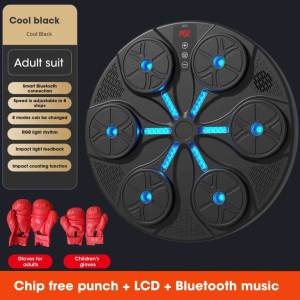 Music Boxing Machine Boxing Reaction Wall Target Type C USB Charging Boxing Training Punching Equipment with Gloves for Home Gym