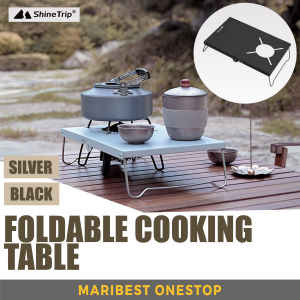 SHINETRIP Foldable Cooking Table Folding Camping Table Folding Stove Table Folding Camping Stove Mini Dapur Camping