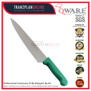 QWARE 12 inch (30 cm) Premium Grade Stainless Steel Kitchen Knife with PROFLEX HANDLE Chef Knife Pisau Dapur Pisau Lapah 菜刀 厨师刀